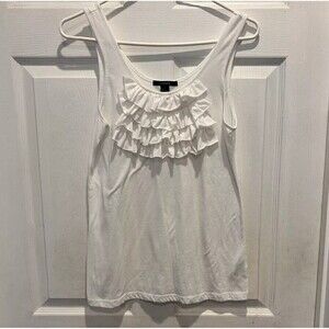 Forever‎ 21 Sleeveless Ruffled Bib Tank Top Blouse Juniors Size Large